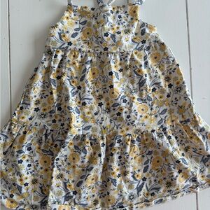 C&C California Floral Kids Dress - Yellow and Gray